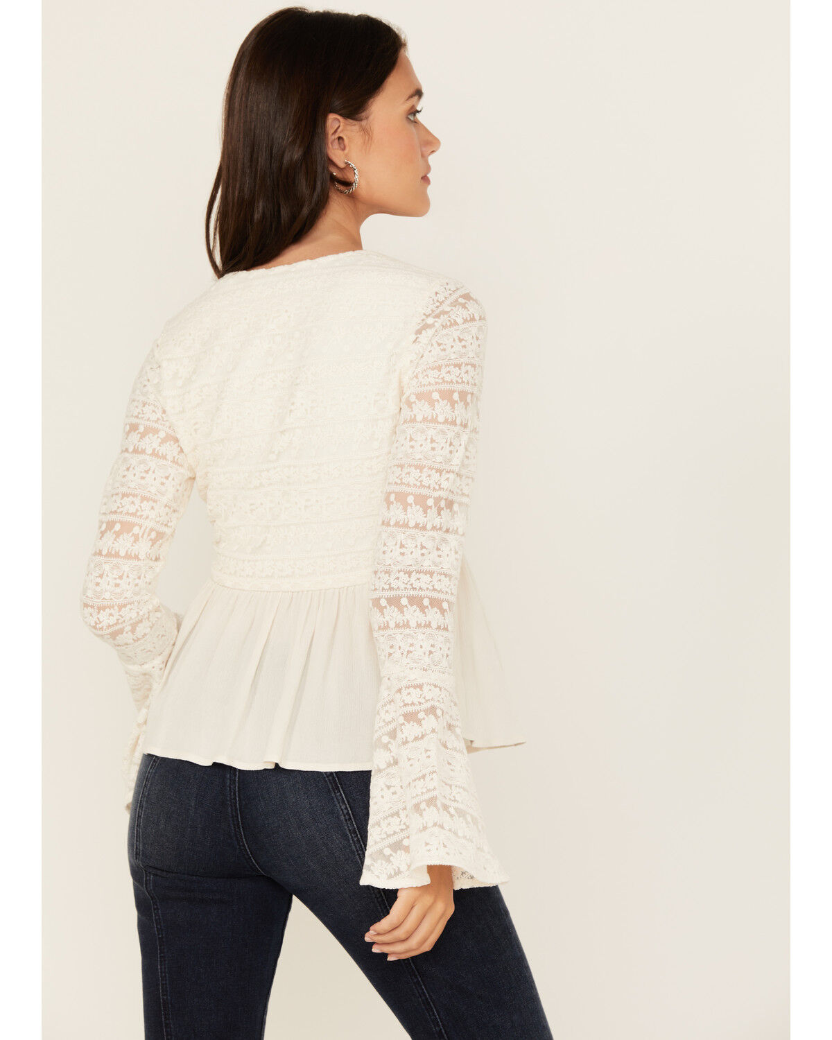 Shyanne Women's Lace Long Sleeve Button-Down Shirt