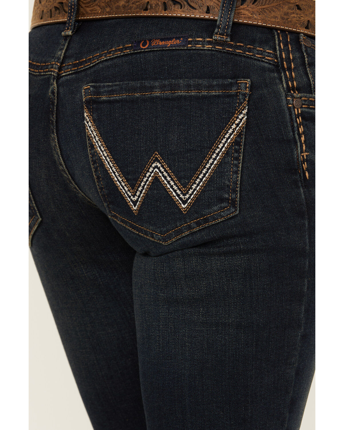 Wrangler Women's Shiloh Dark Wash Low Rise Ultimate Riding Stretch Bootcut Jeans