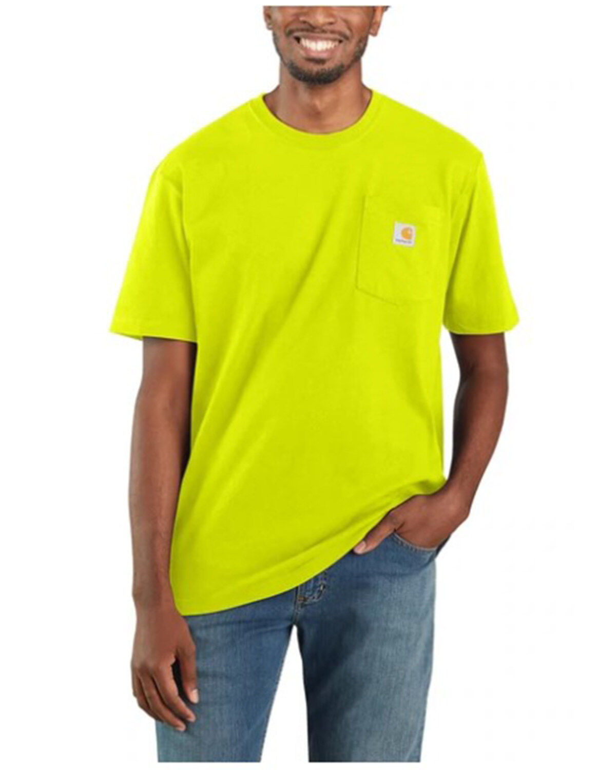 Carhartt Men's Loose Fit Heavyweight Logo Pocket Work T-Shirt - Big