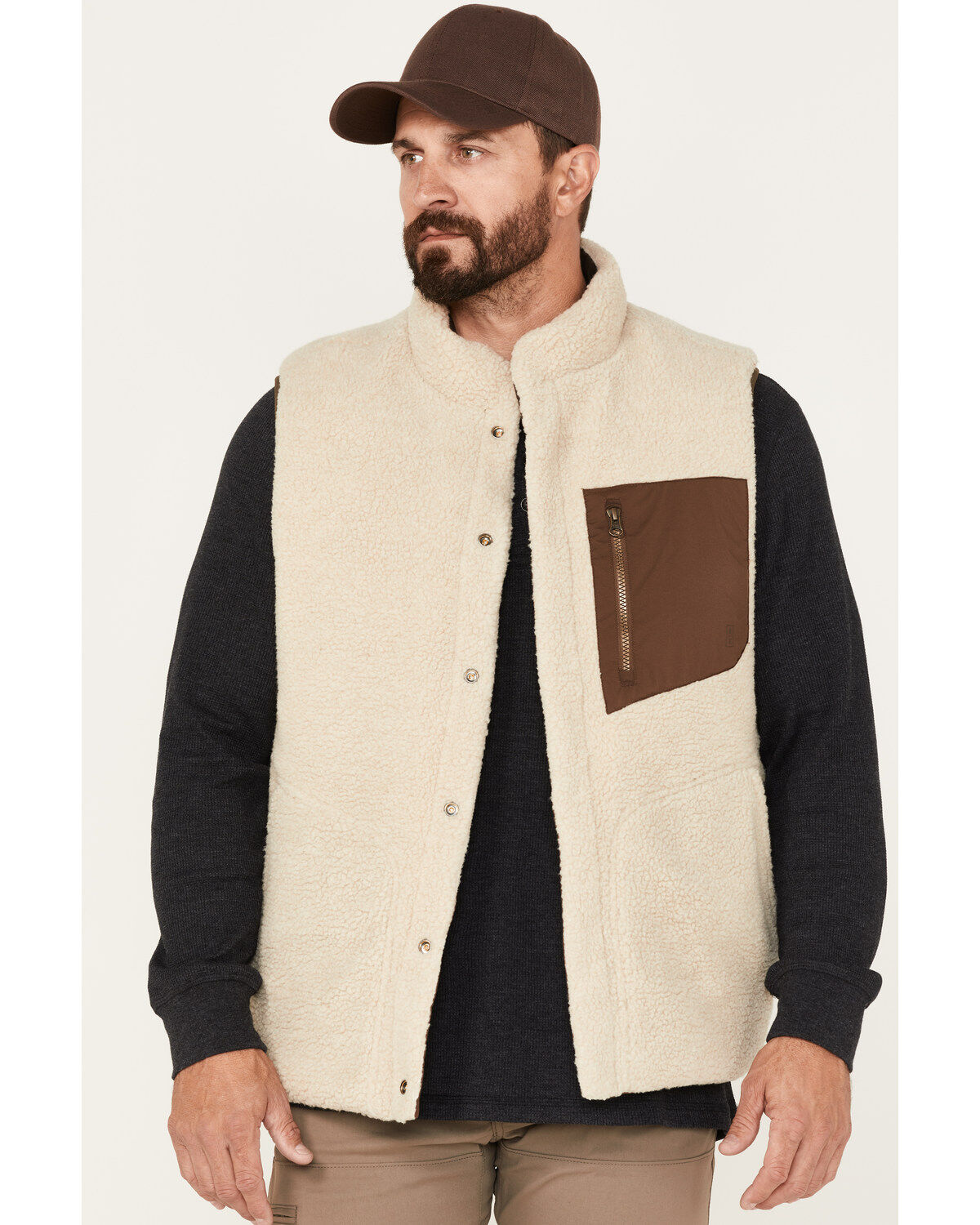 Brothers and Sons Men's Reversible Sherpa Down Vest