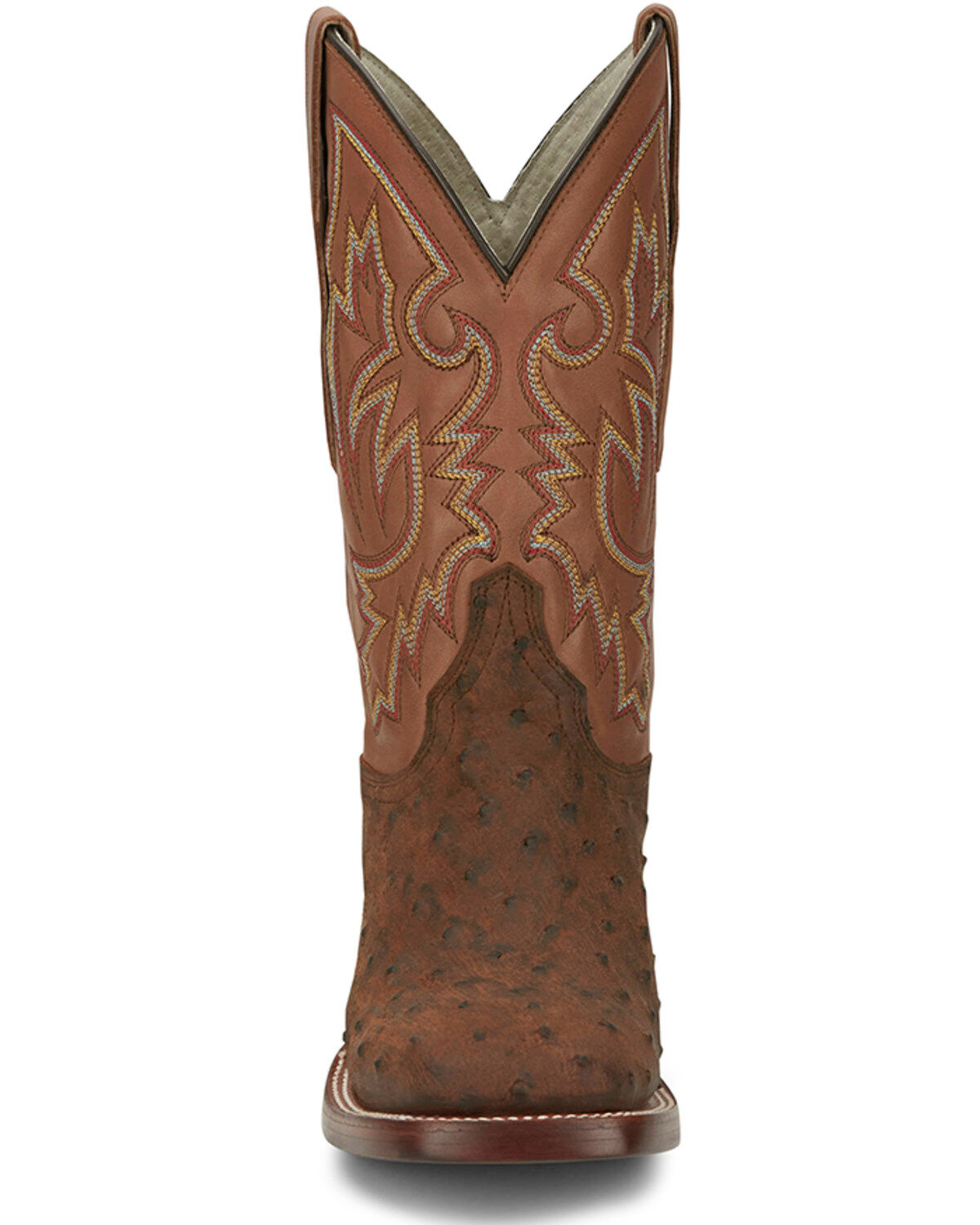 Justin Men's King Exotic Ostrich Western Boots - Broad Square Toe