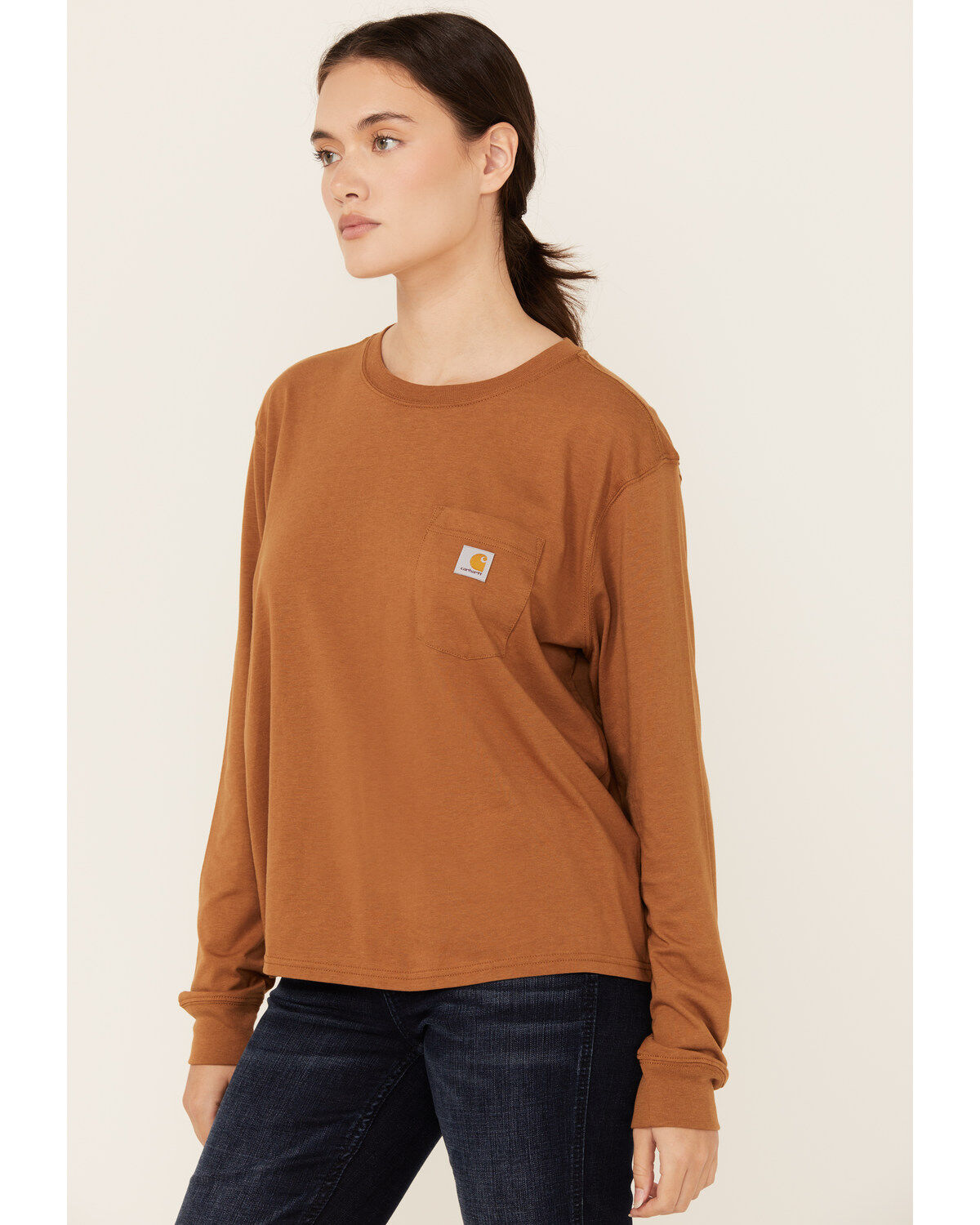 Carhartt Women's Loose Fit Lightweight Long Sleeve Pocket T-Shirt