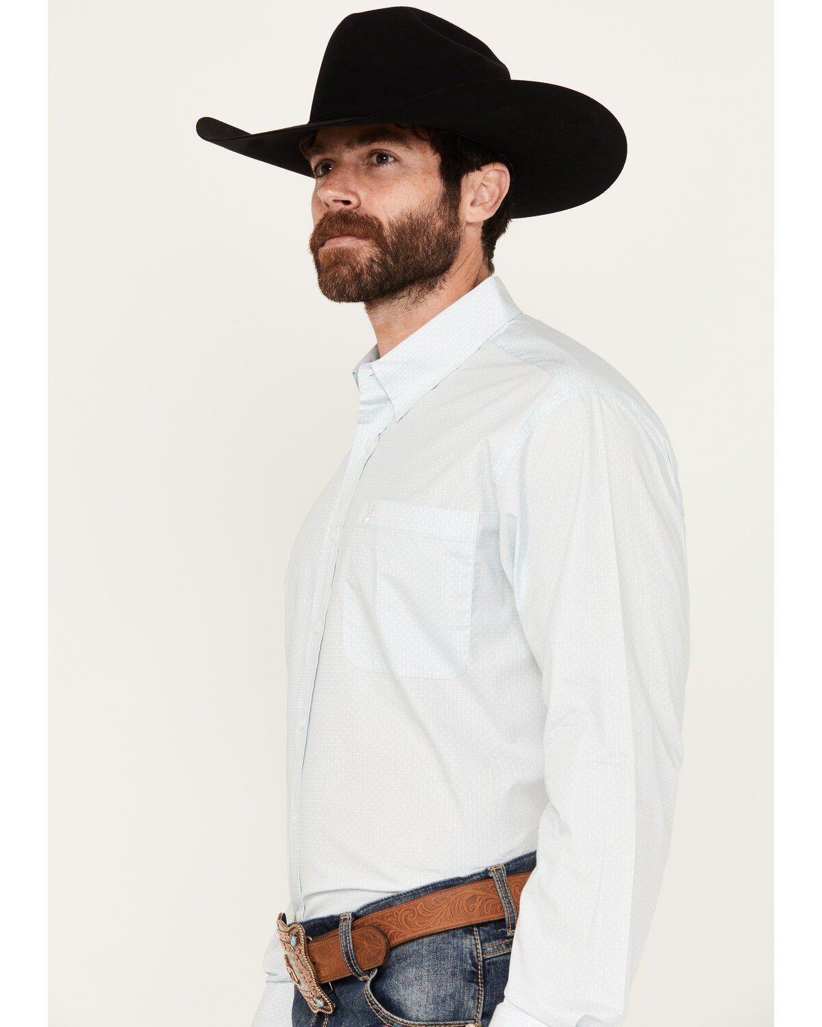 Cinch Men's Diamond Geo Print Long Sleeve Button Down Western Shirt