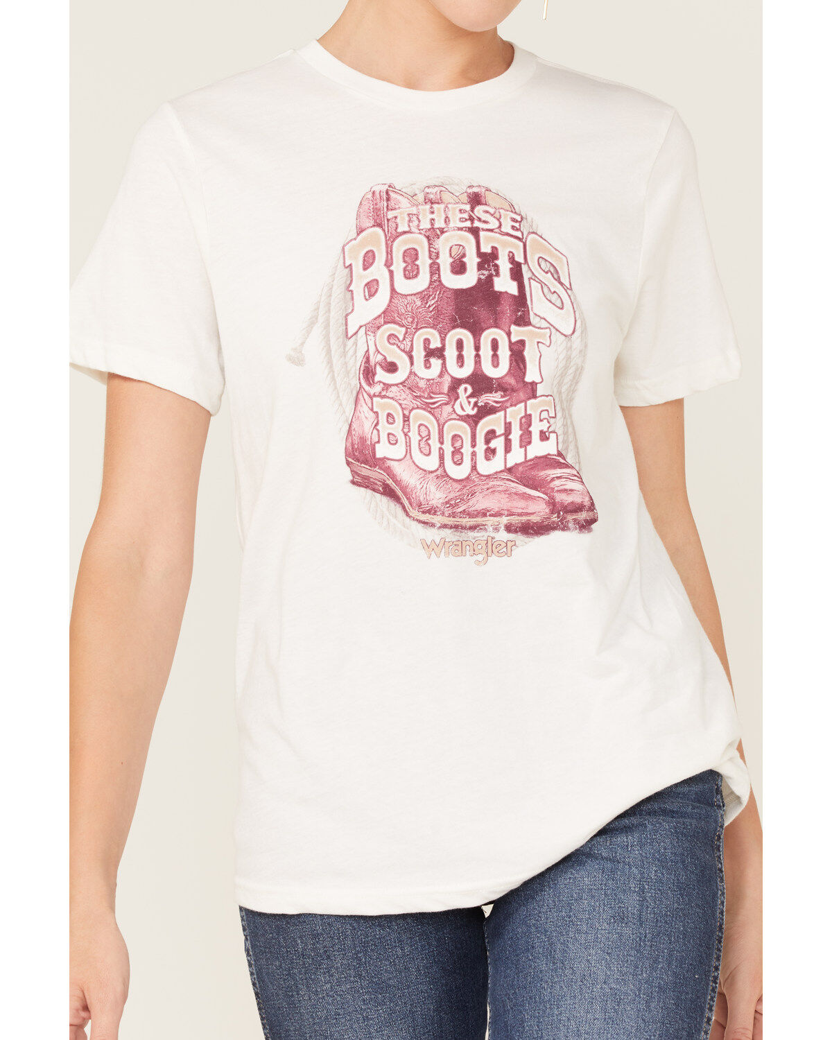 Wrangler Women's Boot Barn Exclusive These Boots Scoot & Boogie Short Sleeve Graphic Tee