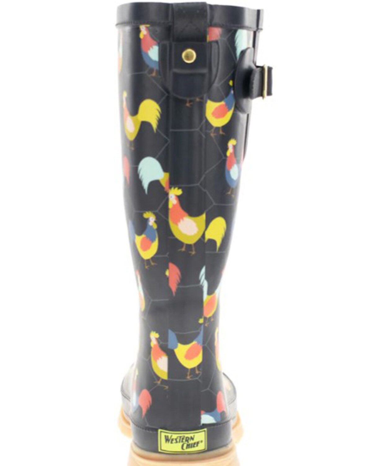 Western Chief Women's Chicken Print Tall Rain Boots - Round Toe