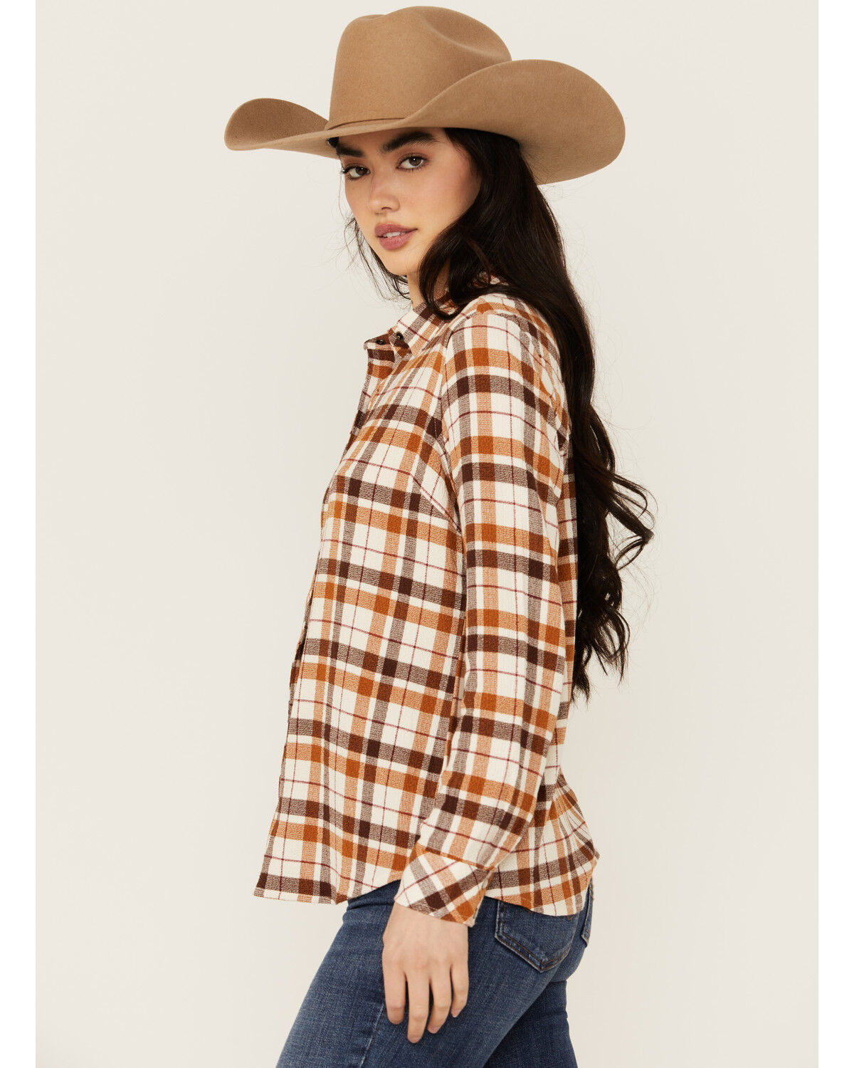 Idyllwind Women's Binkley Plaid Print Long Sleeve Pearl Snap Western Shirt