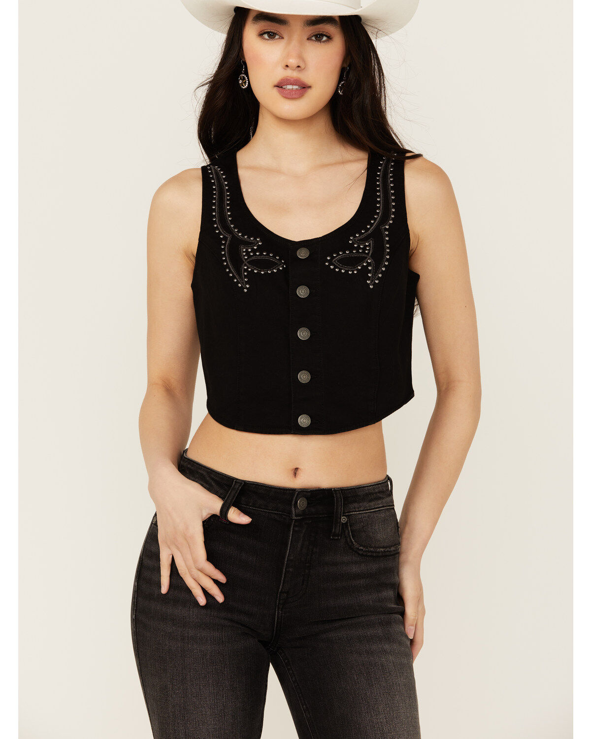 Idyllwind Women's Burbank Embroidered and Studded Super Stretch Bustier