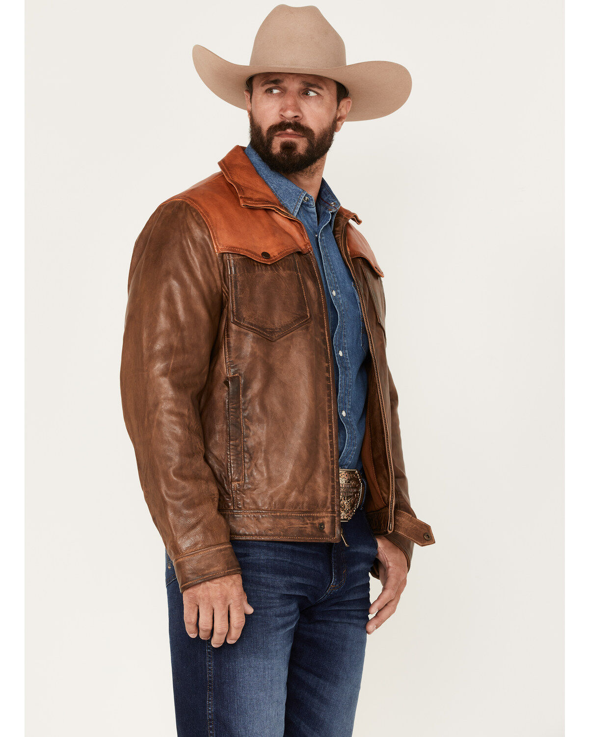 Scully Men's Color Block Leather Jacket