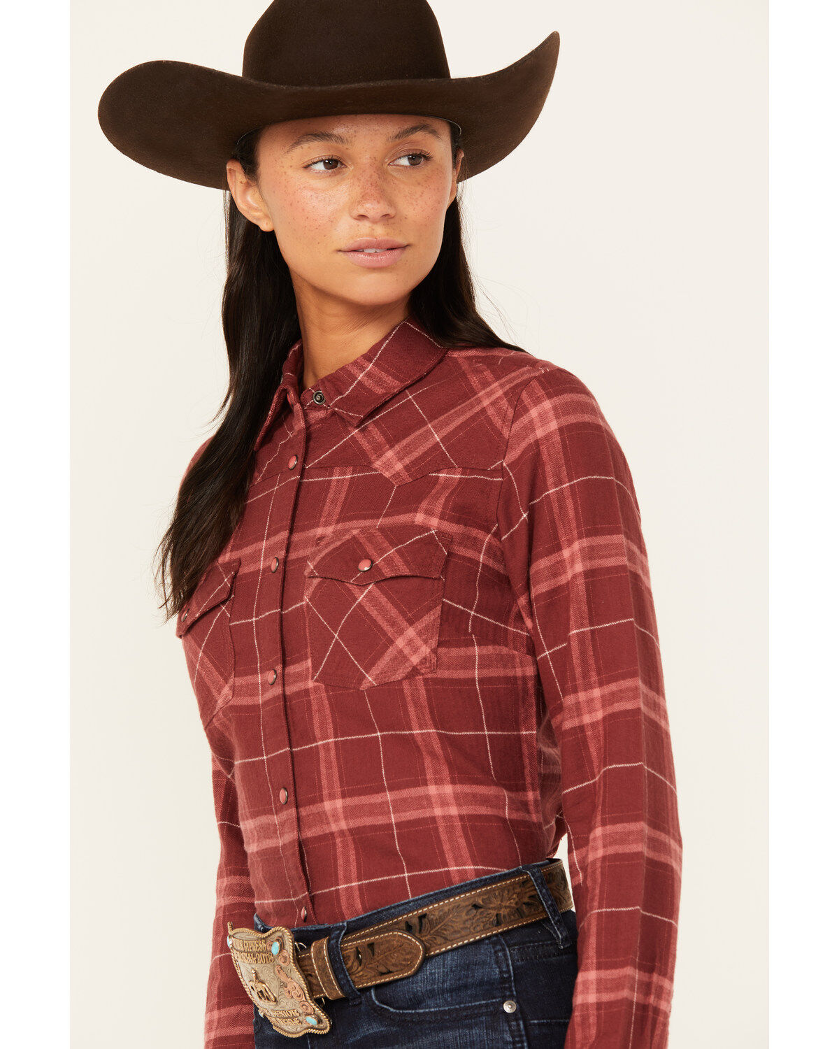 Shyanne Women's Willow Long Sleeve Snap Western Flannel Shirt
