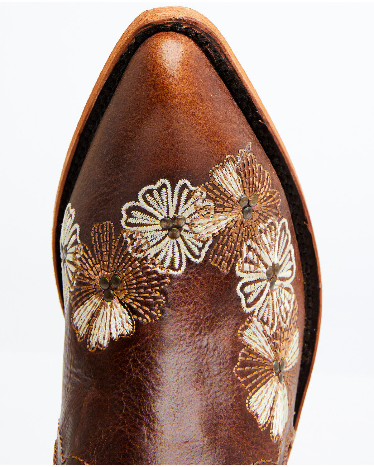 Liberty Black Women's Loren Floral Embroidered Western Fashion Booties - Round Toe