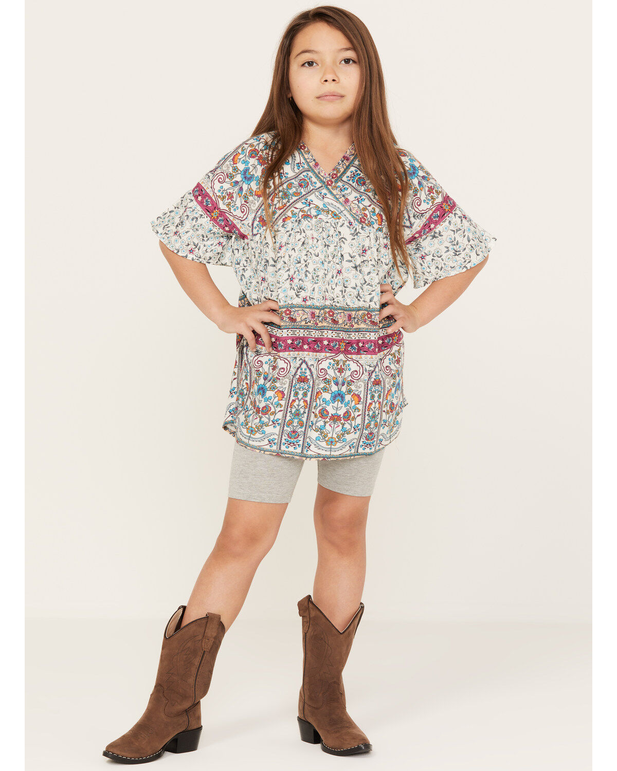 Hayden Girls' Printed Bell Sleeve Tunic