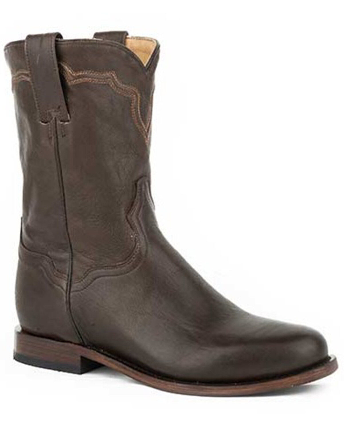 Stetson Men's Puncher Burnished Goat Western Roper Boots - Round Toe