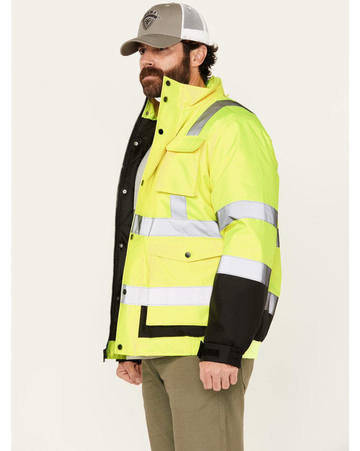 Hawx Men's Hi-Vis Bomber Jacket - Tall