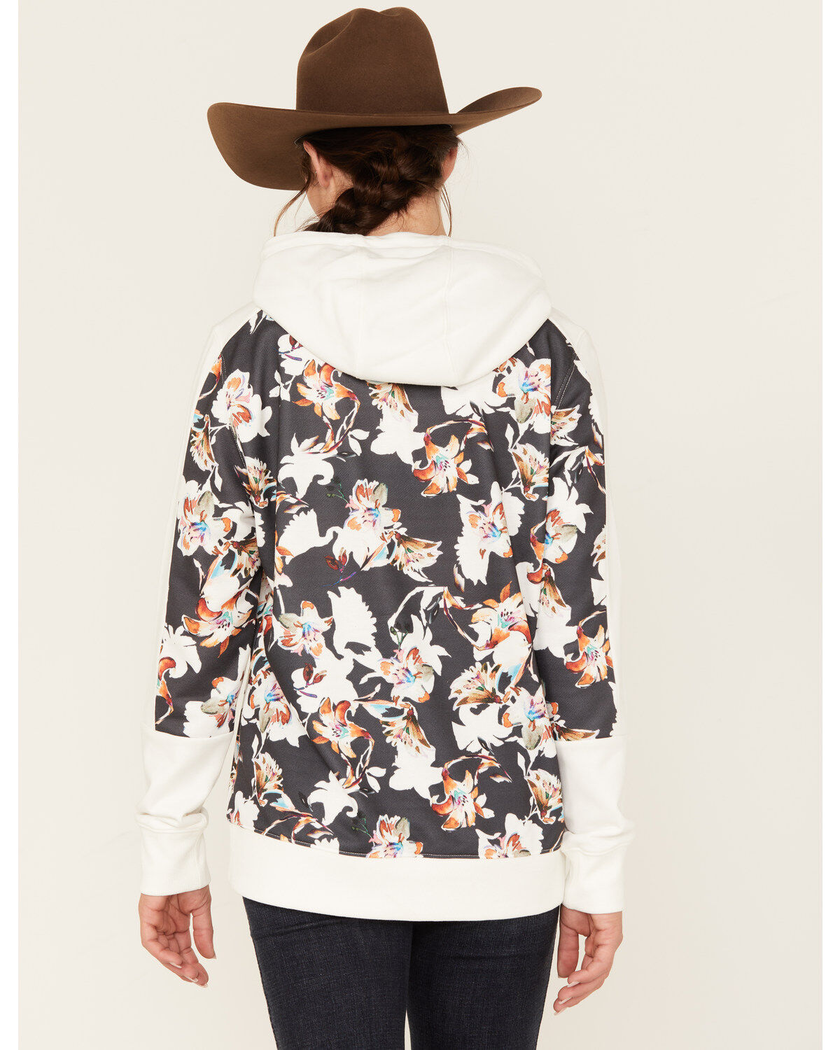 Hooey Women's Boot Barn Exclusive Contrast Floral Print Hoodie