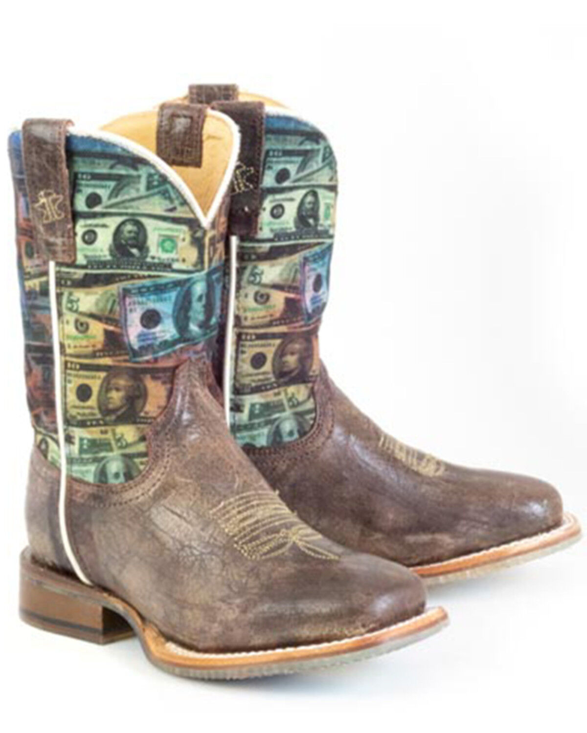 Tin Haul Little Boys' Make It Rain Western Boots - Broad Square Toe