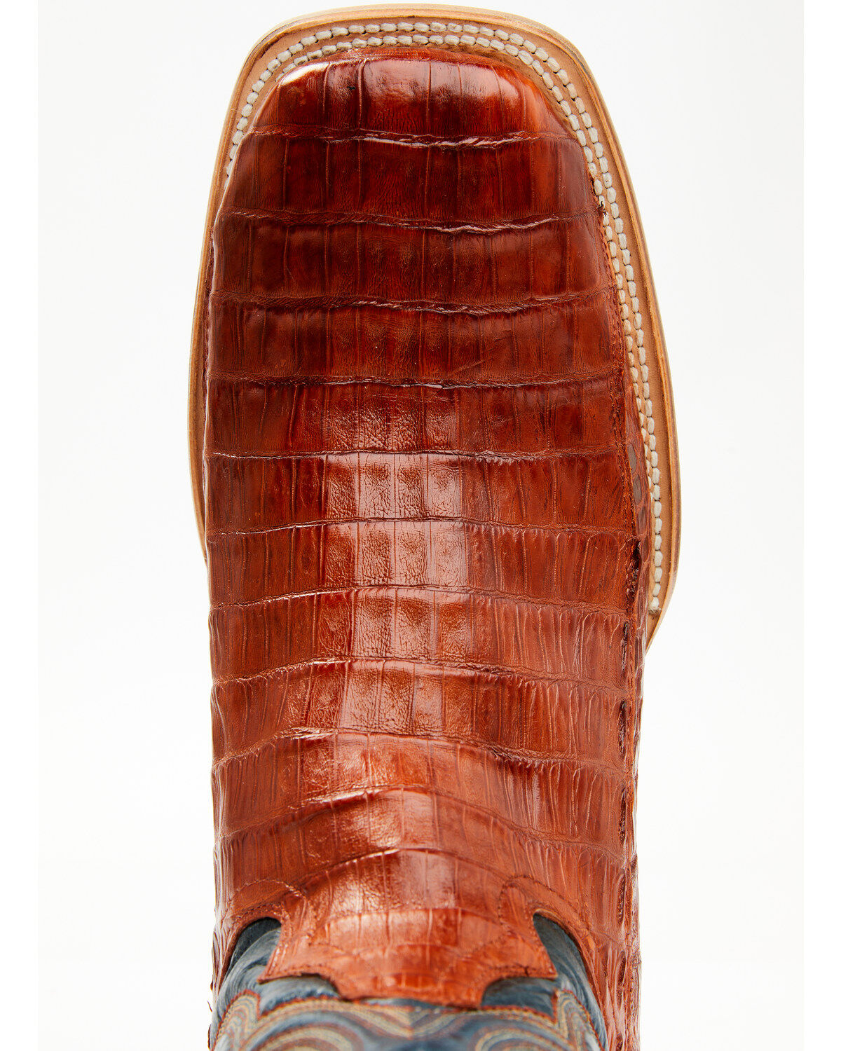 Tanner Mark Men's Exotic Caiman Belly Western Boots - Broad Square Toe