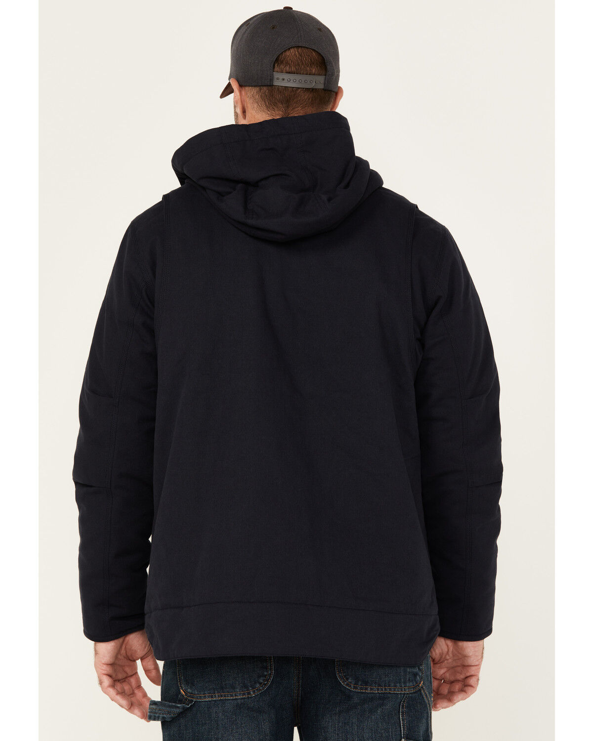 Lucky Brand Workwear Men's Sherpa Lined Hooded Canvas Chore Coat