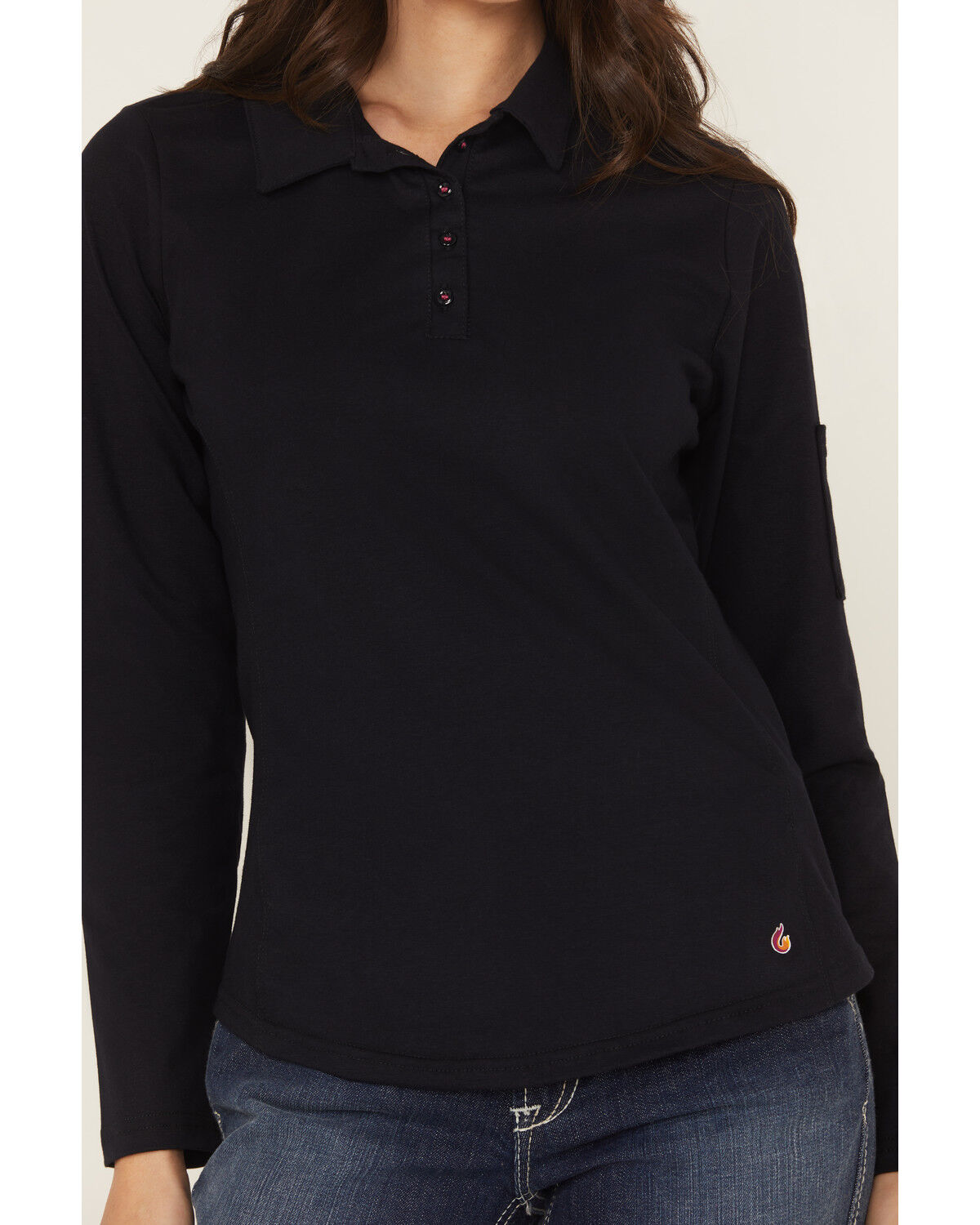 Lapco Women's FR Solid Long Sleeve Polo Work Shirt