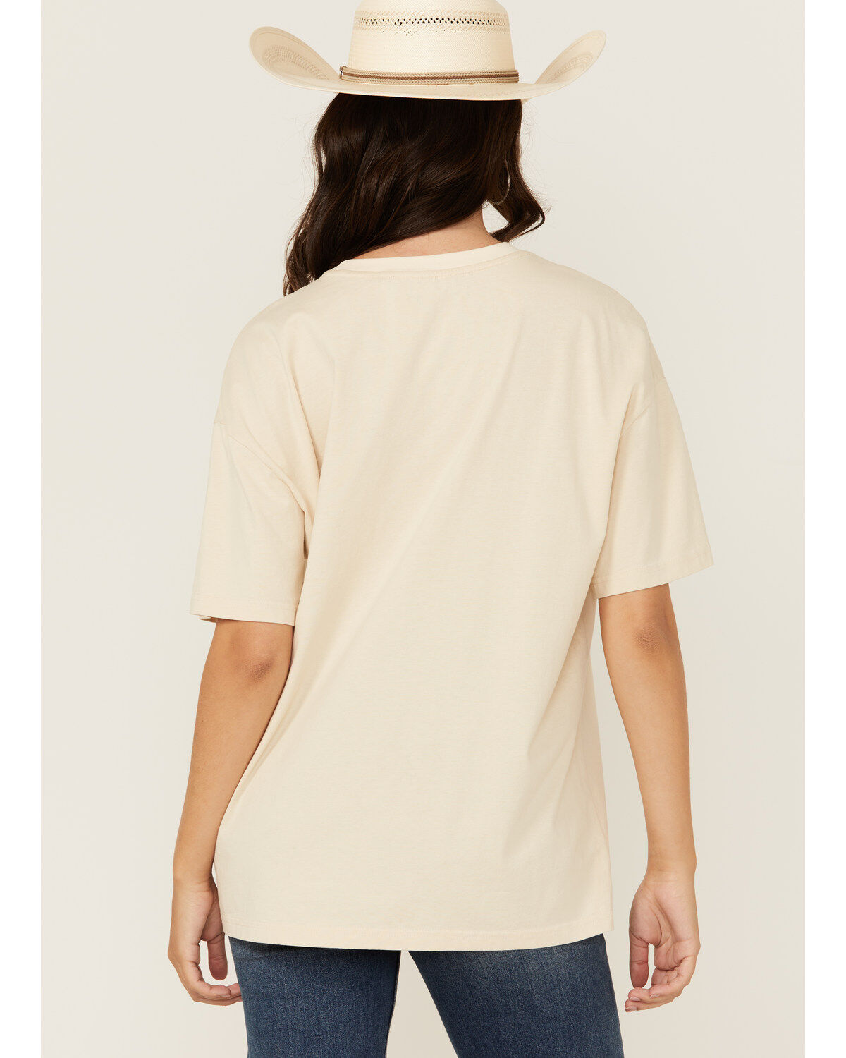 Blue B Women's Embroidered Smiley Rodeo Short Sleeve Graphic Tee