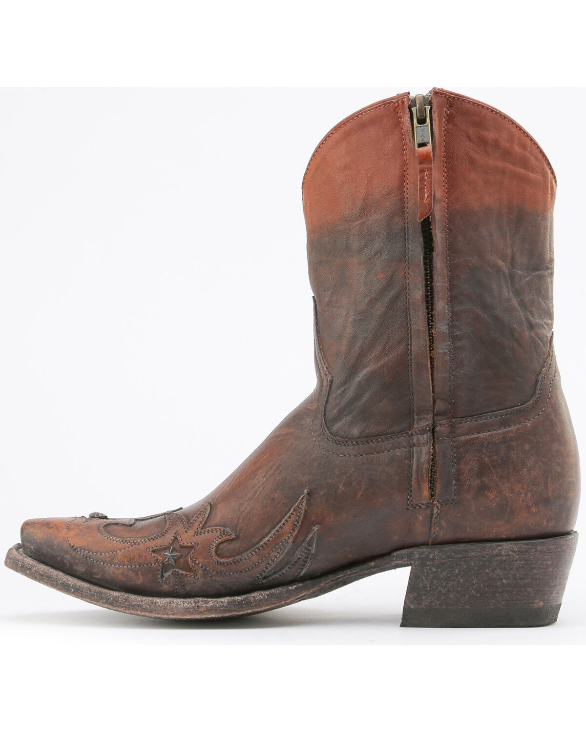 Miss Macie Women's Brown Weatherford Boots - Snip Toe