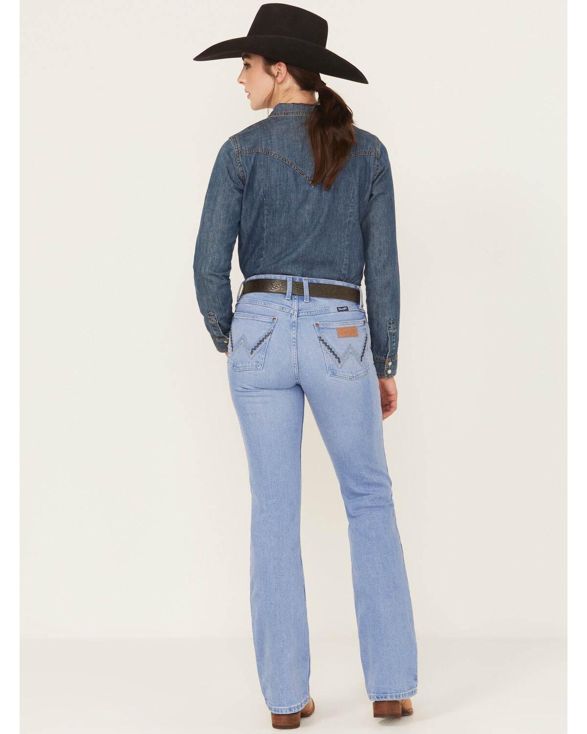 Wrangler Retro Women's Kai Light Wash Mid Rise Kai Bootcut Stretch Denim Jeans