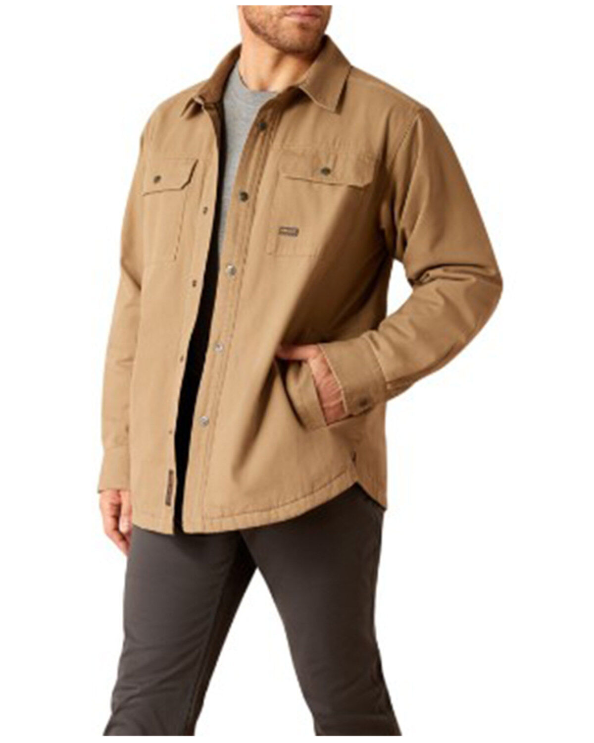 Ariat Men's Rebar Canvas Long Sleeve Snap Shirt Jacket