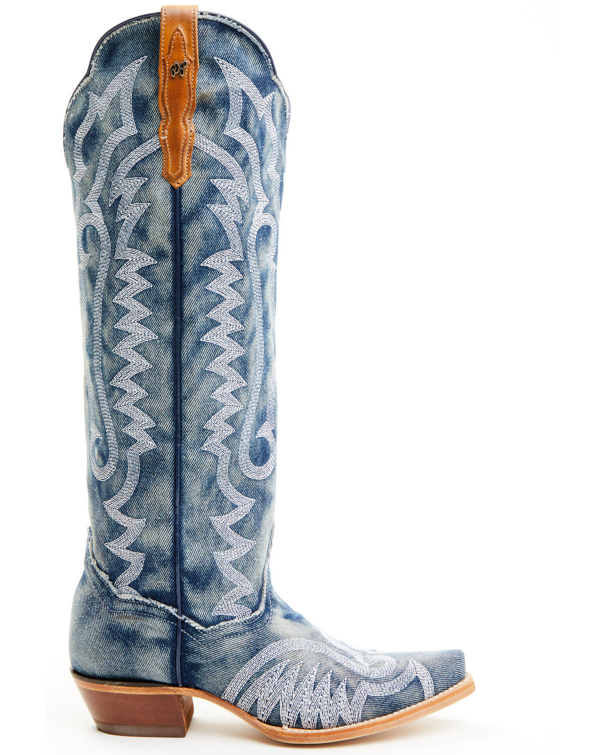Dan Post Women's Denim Darlin' Tall Western Boots - Snip Toe