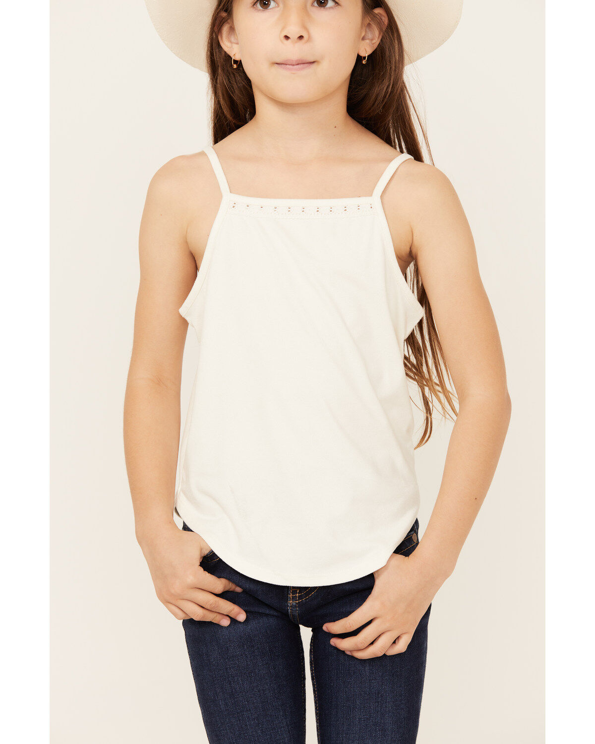 Shyanne Girls' Crochet Lace Trim Tank