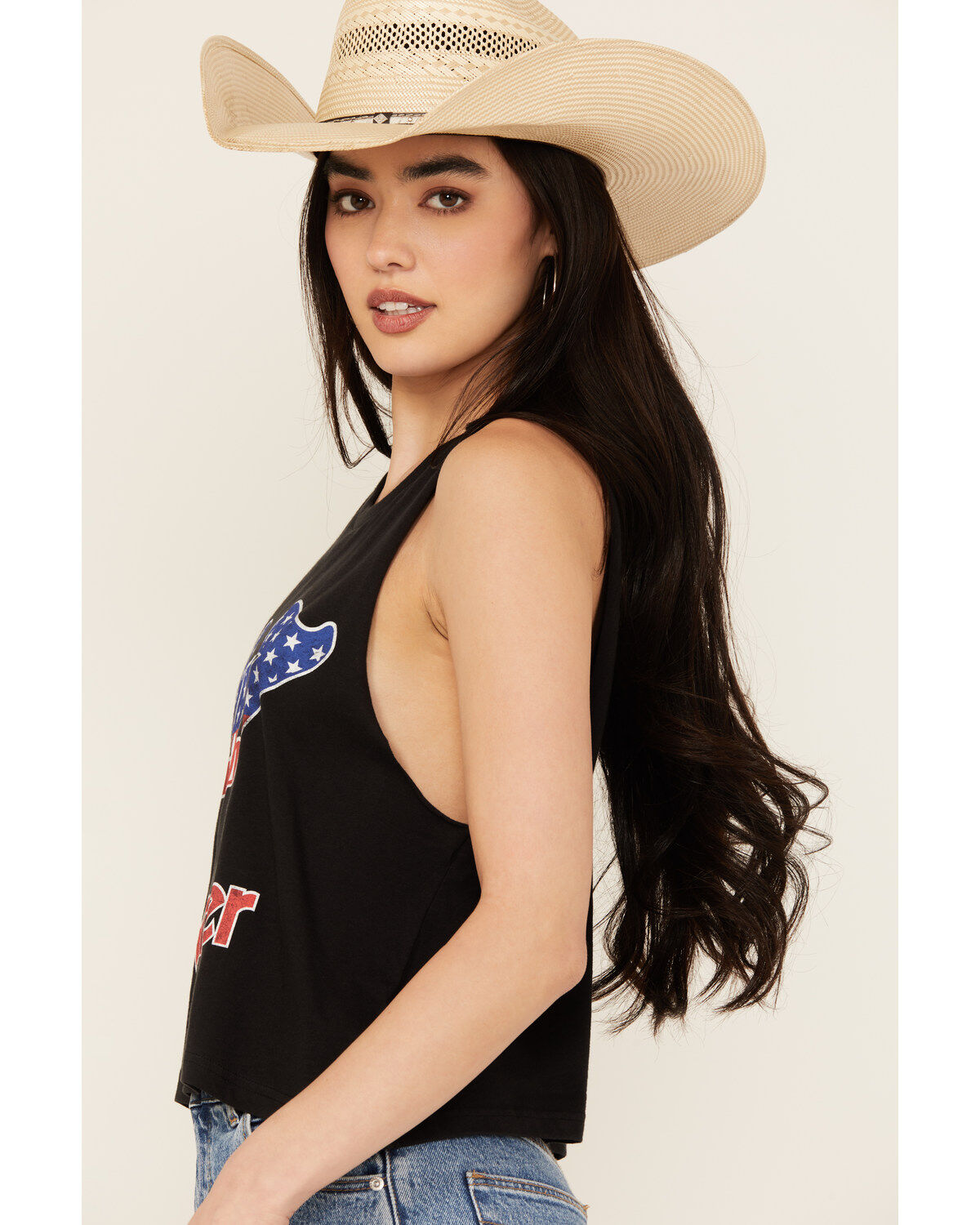 Wrangler Women's 47 Americana Festival Cropped Graphic Tank