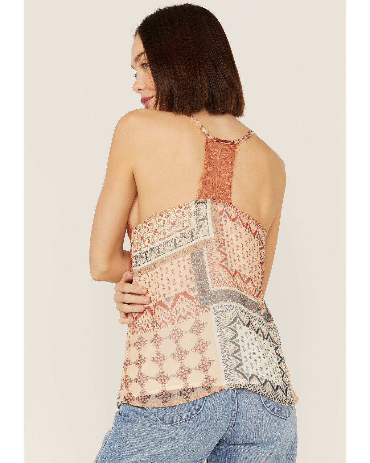 Miss Me Women's Patchwork Lace Cami