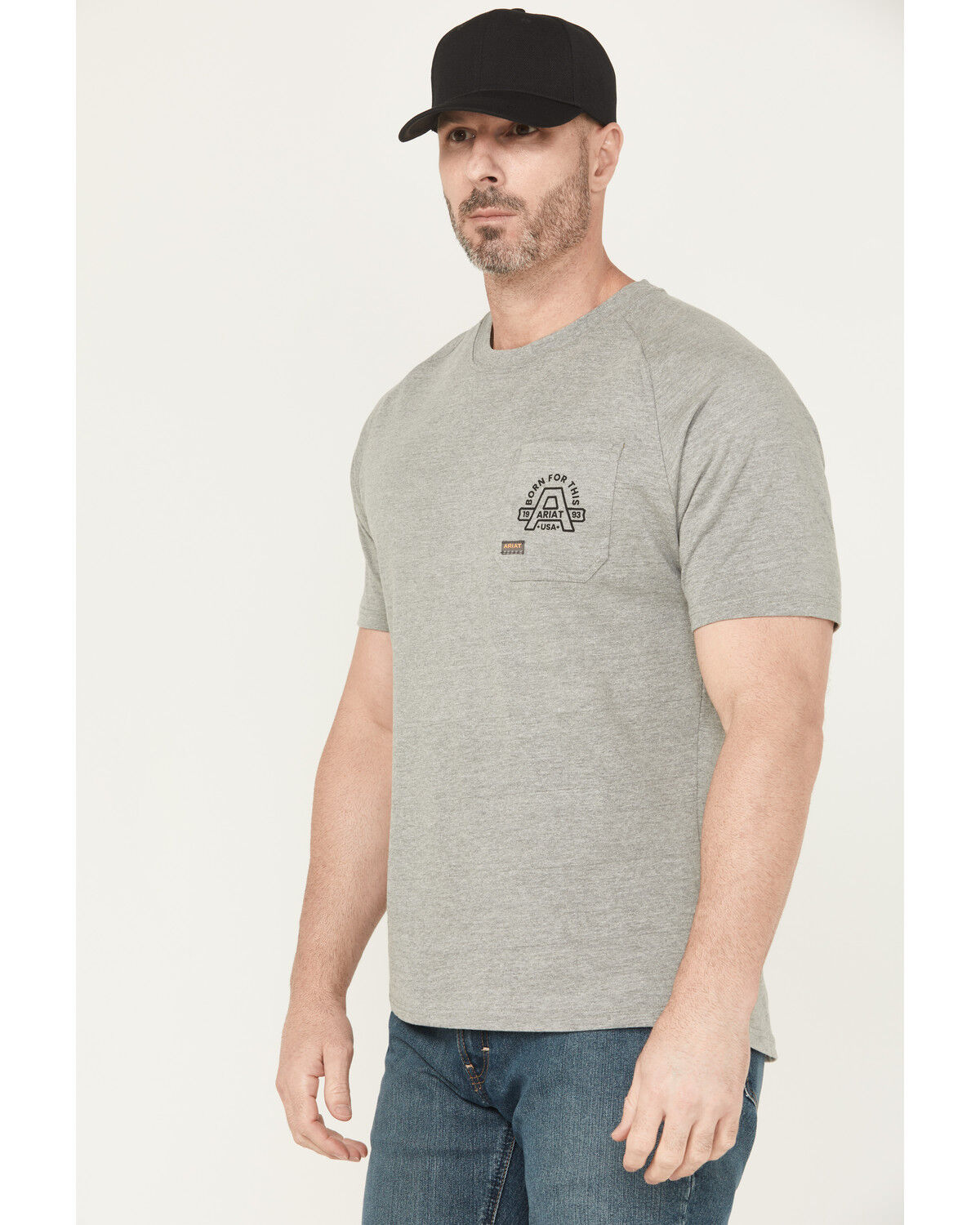 Ariat Men's Rebar Cotton Strong Hardhead Short Sleeve Work T-Shirt