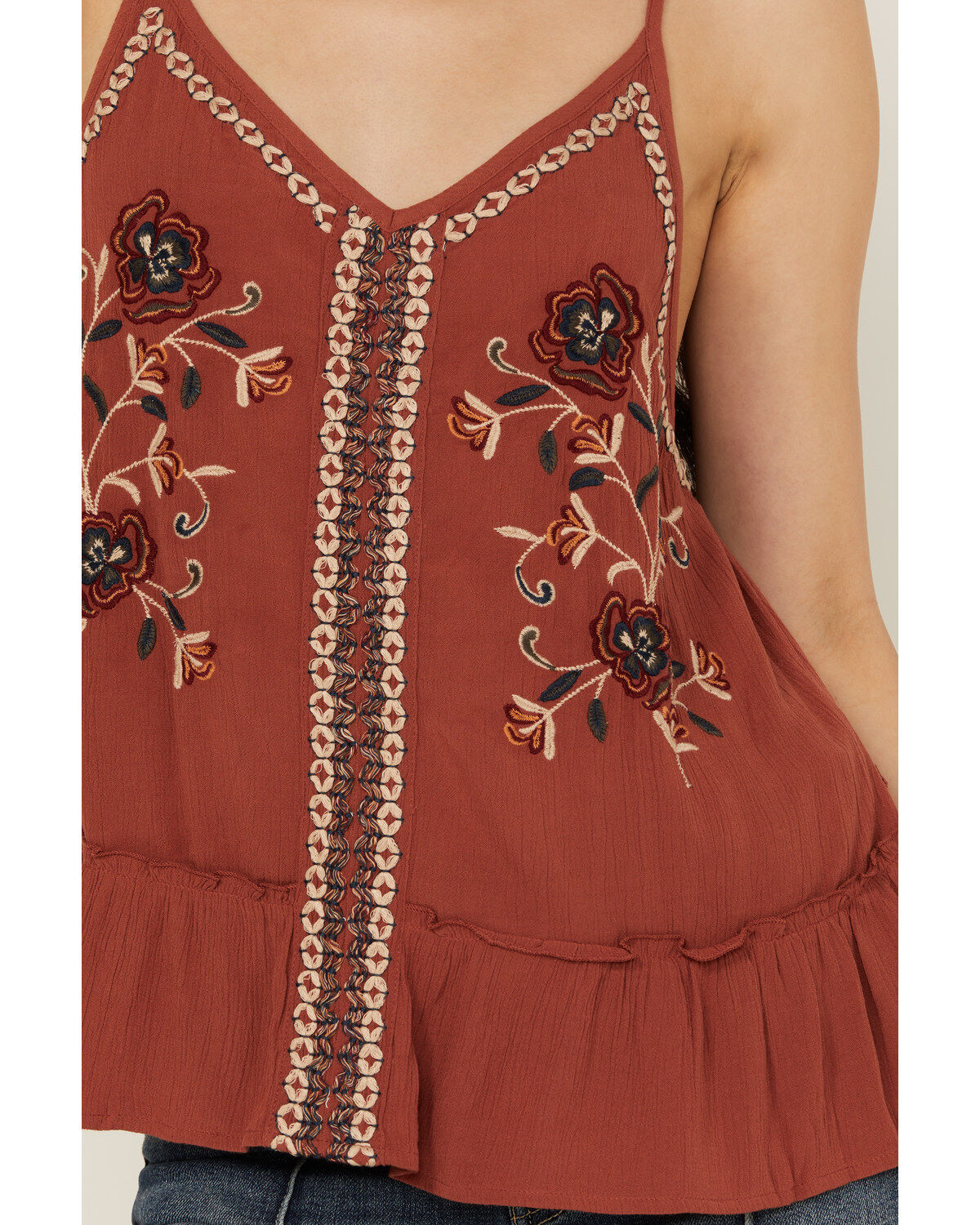 Shyanne Women's Floral Embroidered Cami Tank Top