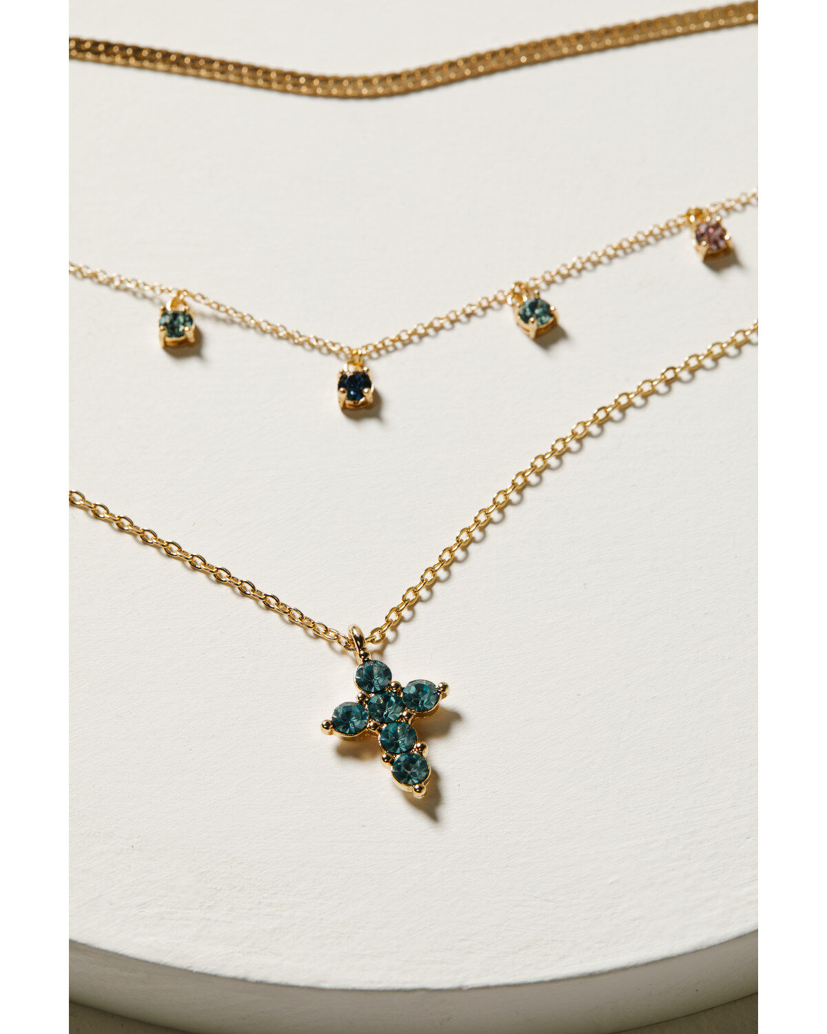 Shyanne Women's Cross Pendant Layered Necklace