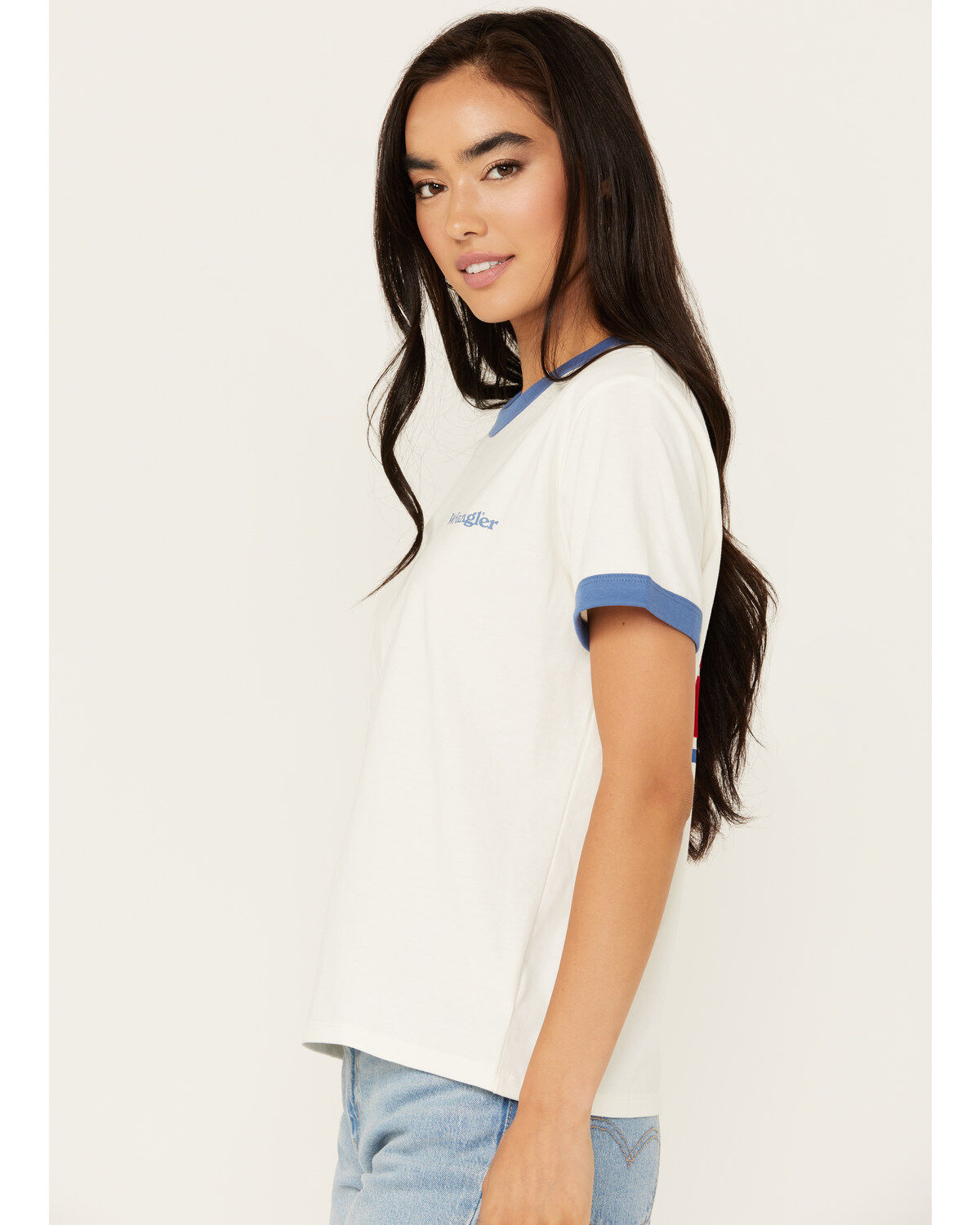 Wrangler Women's Blue Jean Lady Ringer Tee