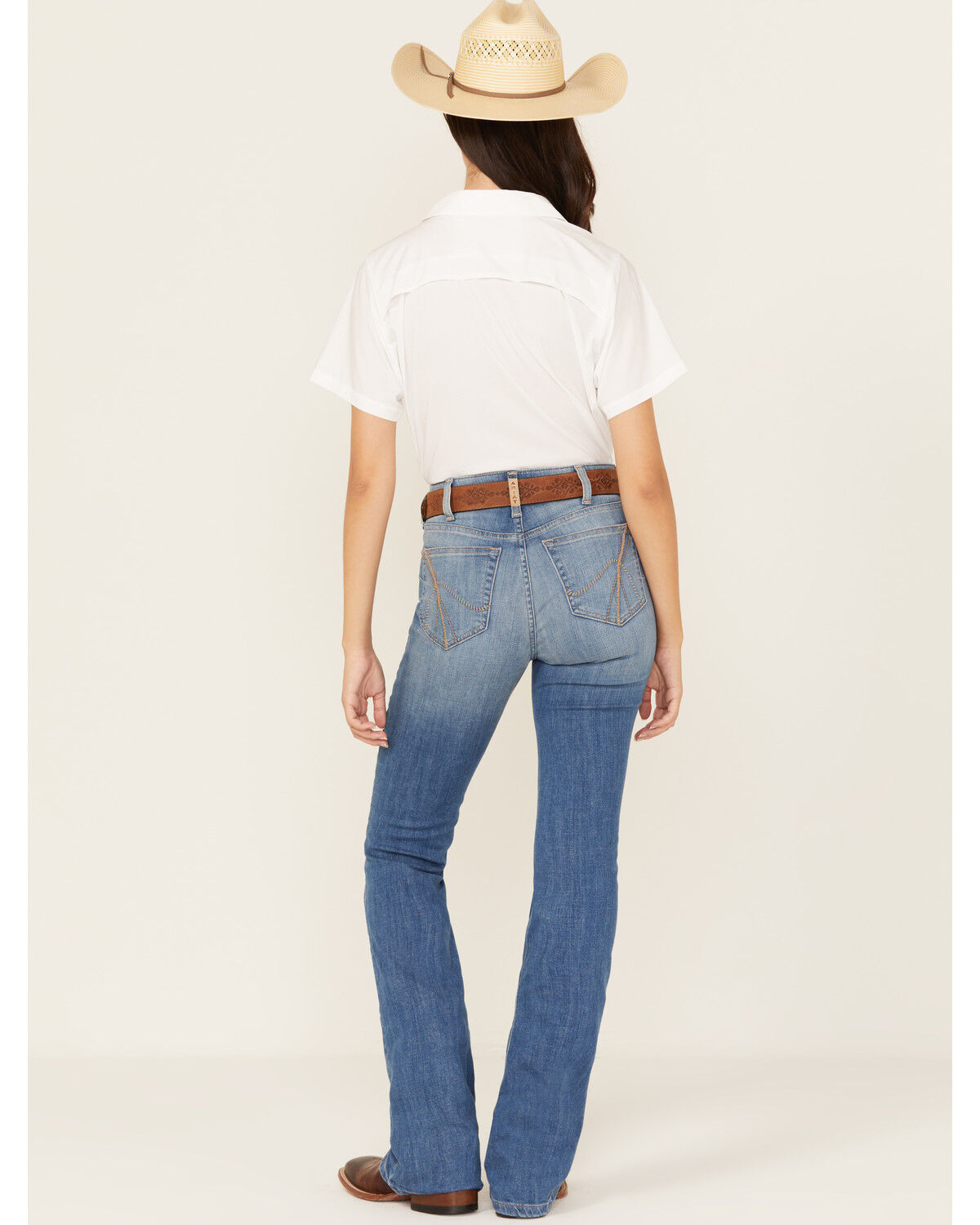 Ariat Women's Cassandra Medium Wash High Rise Bootcut Stretch Denim Jeans
