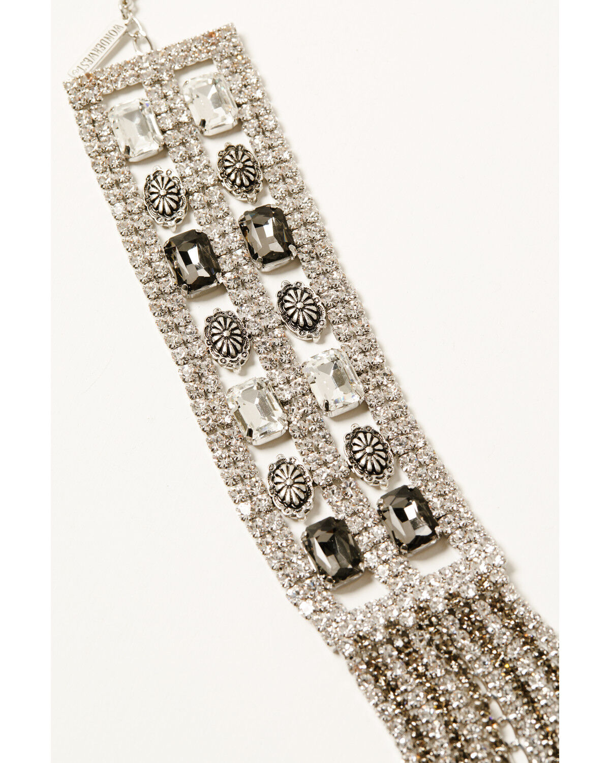 Wonderwest Women's Faith Fringe Rhinestone Bracelet