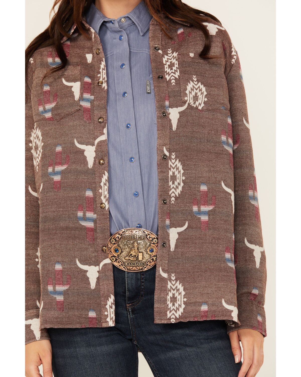 Shyanne Women's Conversation Print Long Sleeve Snap Western Shirt