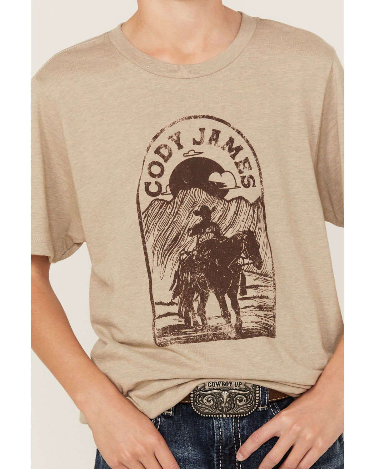 Cody James Boys' Cowboy Sketch Short Sleeve Graphic T-Shirt