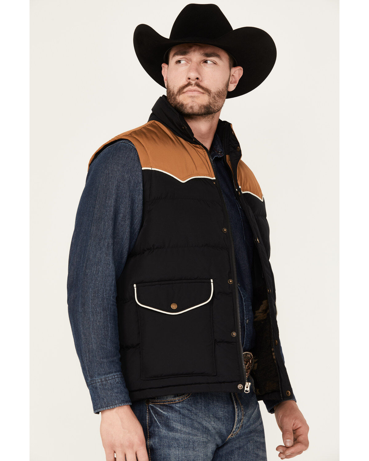 Cinch Men's Southwestern Print Lining Quilted Vest
