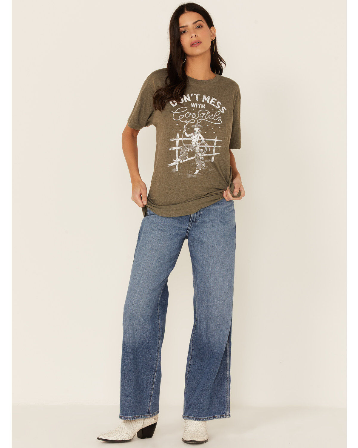 Ali Dee Women's Don't Mess with Cowgirls Graphic Tee