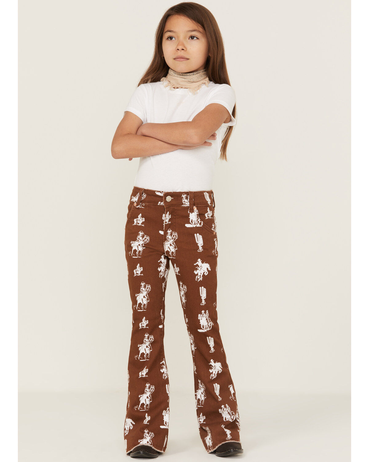 Ranch Dress'n Girls' Buckaroo Rust Super Flare Jeans
