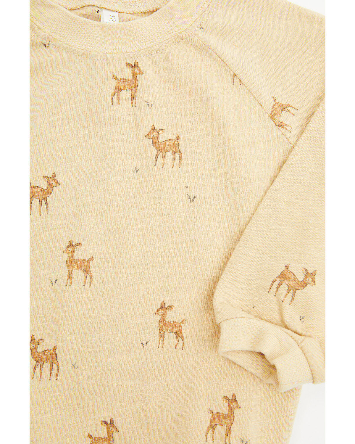 Rylee & Cru Infant Girls' Deer Print Long Sleeve Crew Neck Onesie
