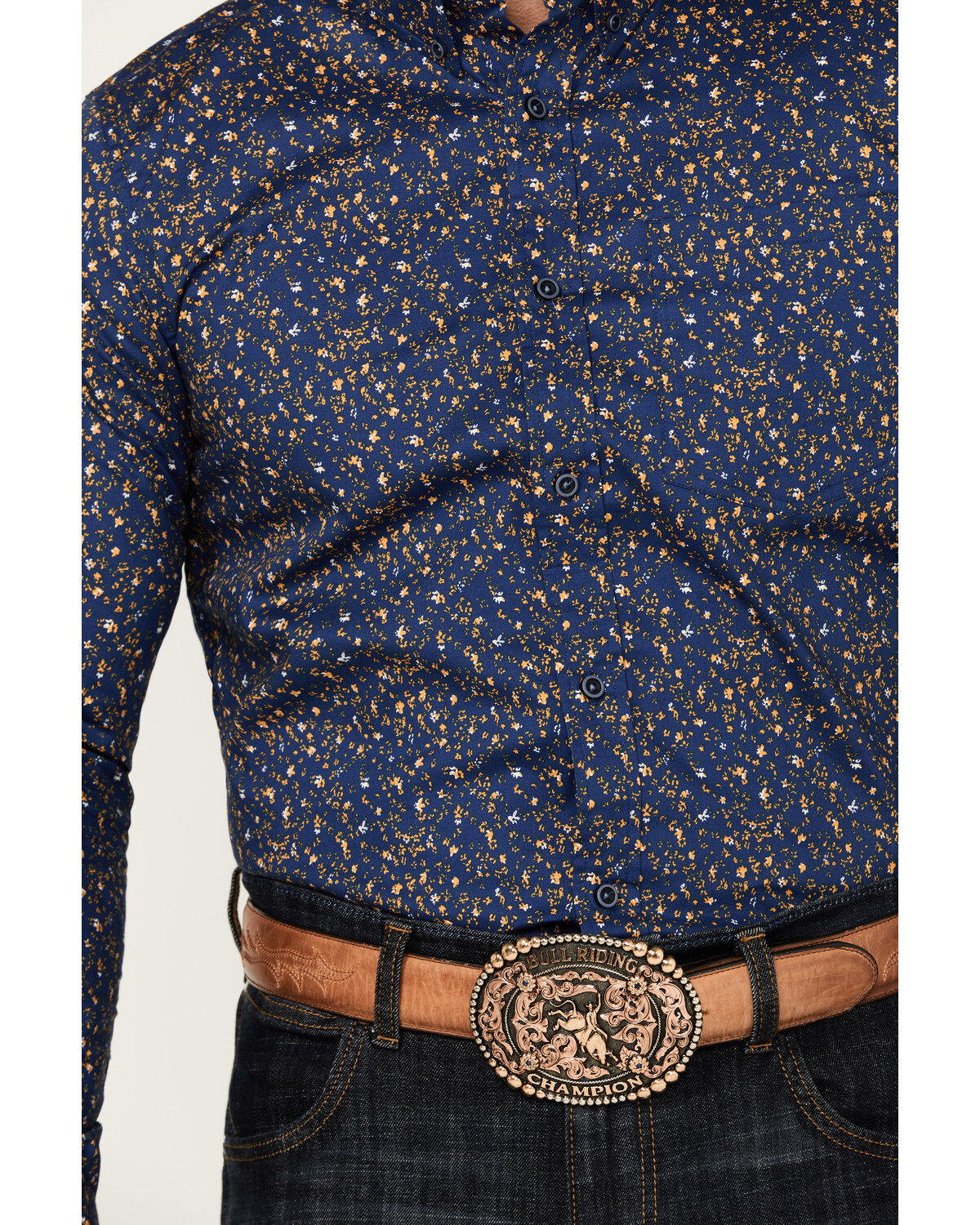 Cody James Men's Meadowlark Floral Print Long Sleeve Button-Down Stretch Western Shirt