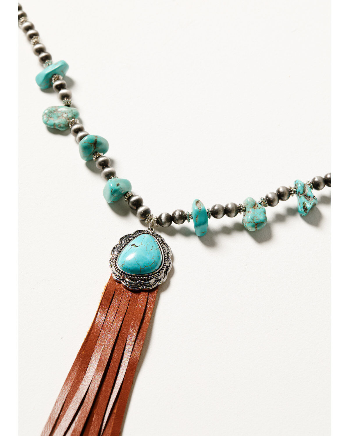 Cowgirl Confetti Women's Stir It Up Beaded Turquoise Tassel Necklace