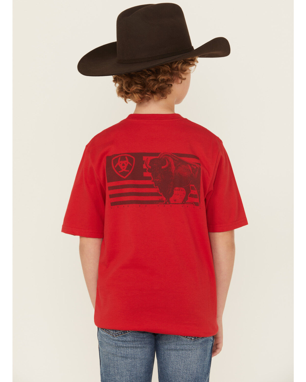 Ariat Boys' Buffalo Flag Short Sleeve Graphic T-Shirt