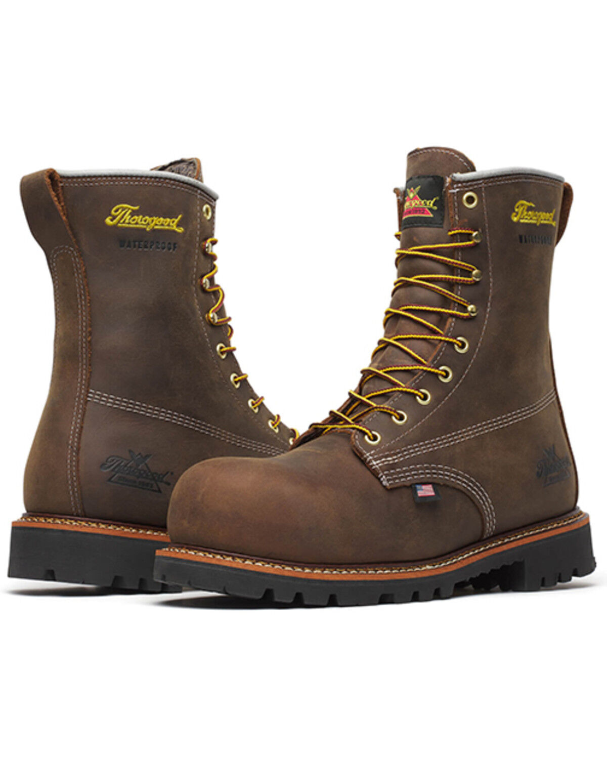 Thorogood Men's 8" Crazy Horse Waterproof Work Boots - Composite Toe