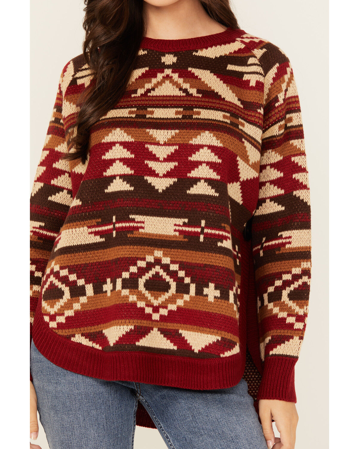 Cotton & Rye Women's Southwestern Print Button Sweater