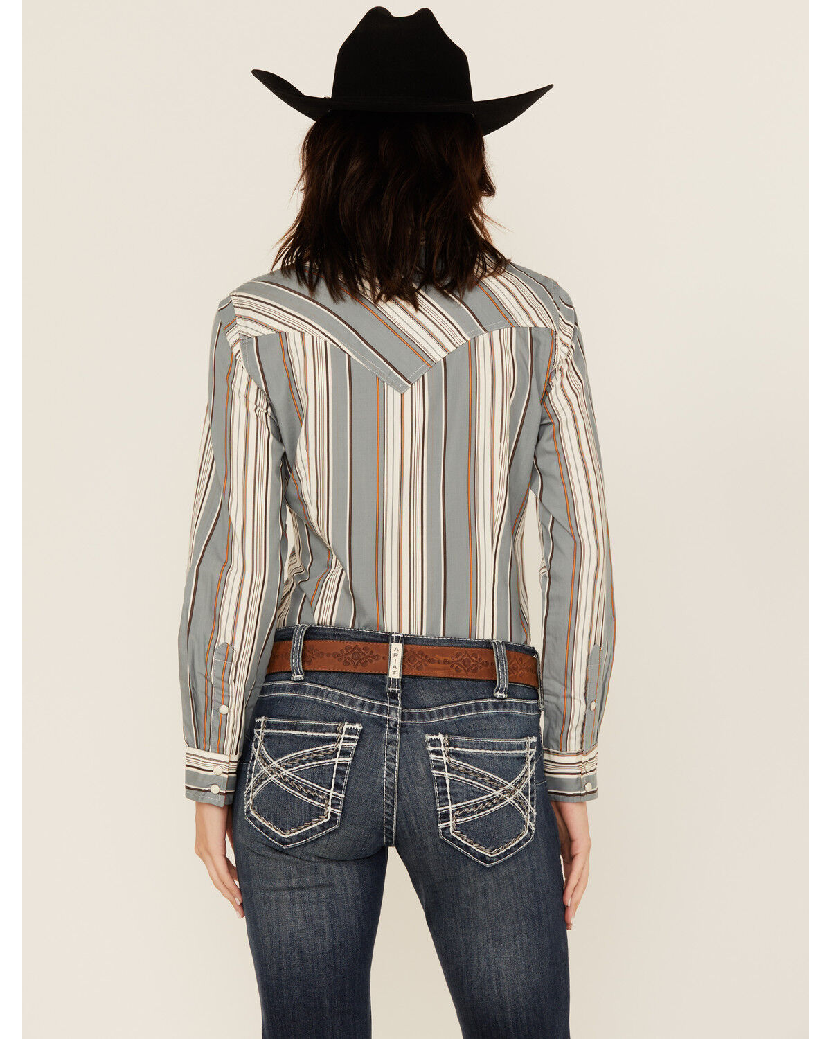 Wrangler Retro Women's Striped Long Sleeve Snap Western Shirt