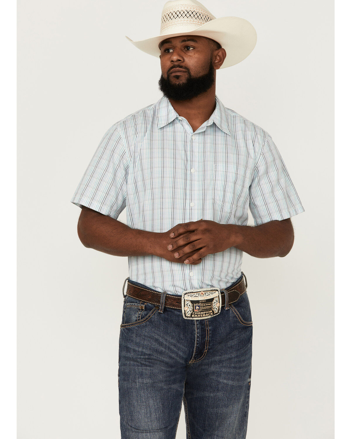 Gibson Men's Big Sky Plaid Short Sleeve Button Down Western Shirt