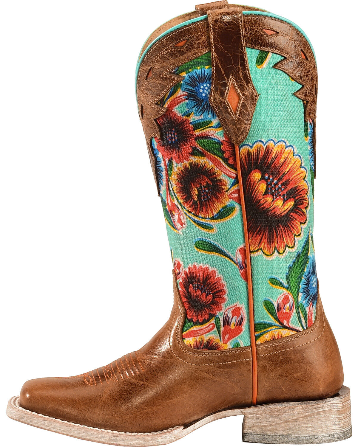 Ariat Women's Floral Textile Circuit Champion Western Boots - Broad Square Toe